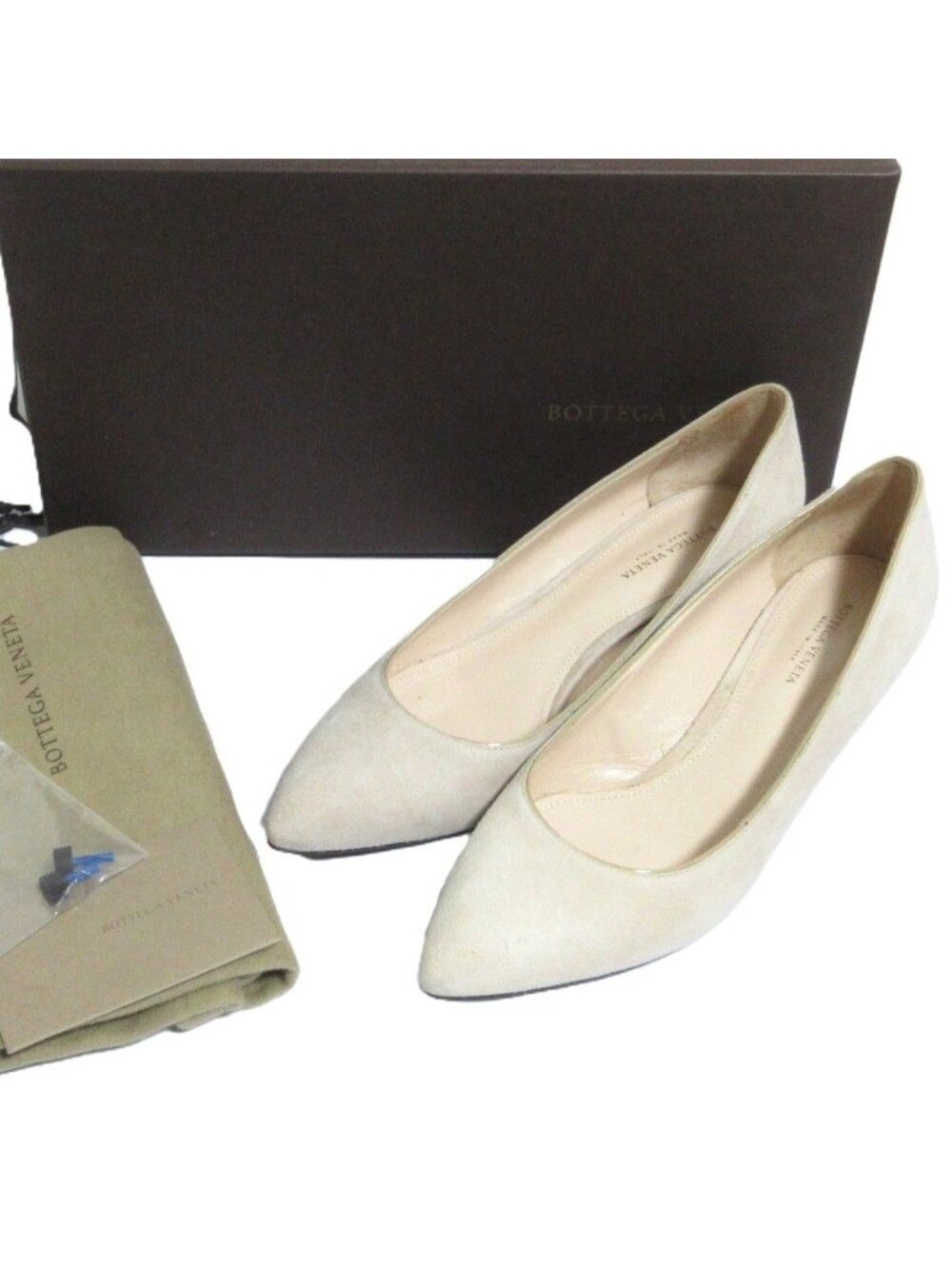Bottega Veneta Intrecciato Heels Suede Pointed Toe Pumps Light Beige Spring